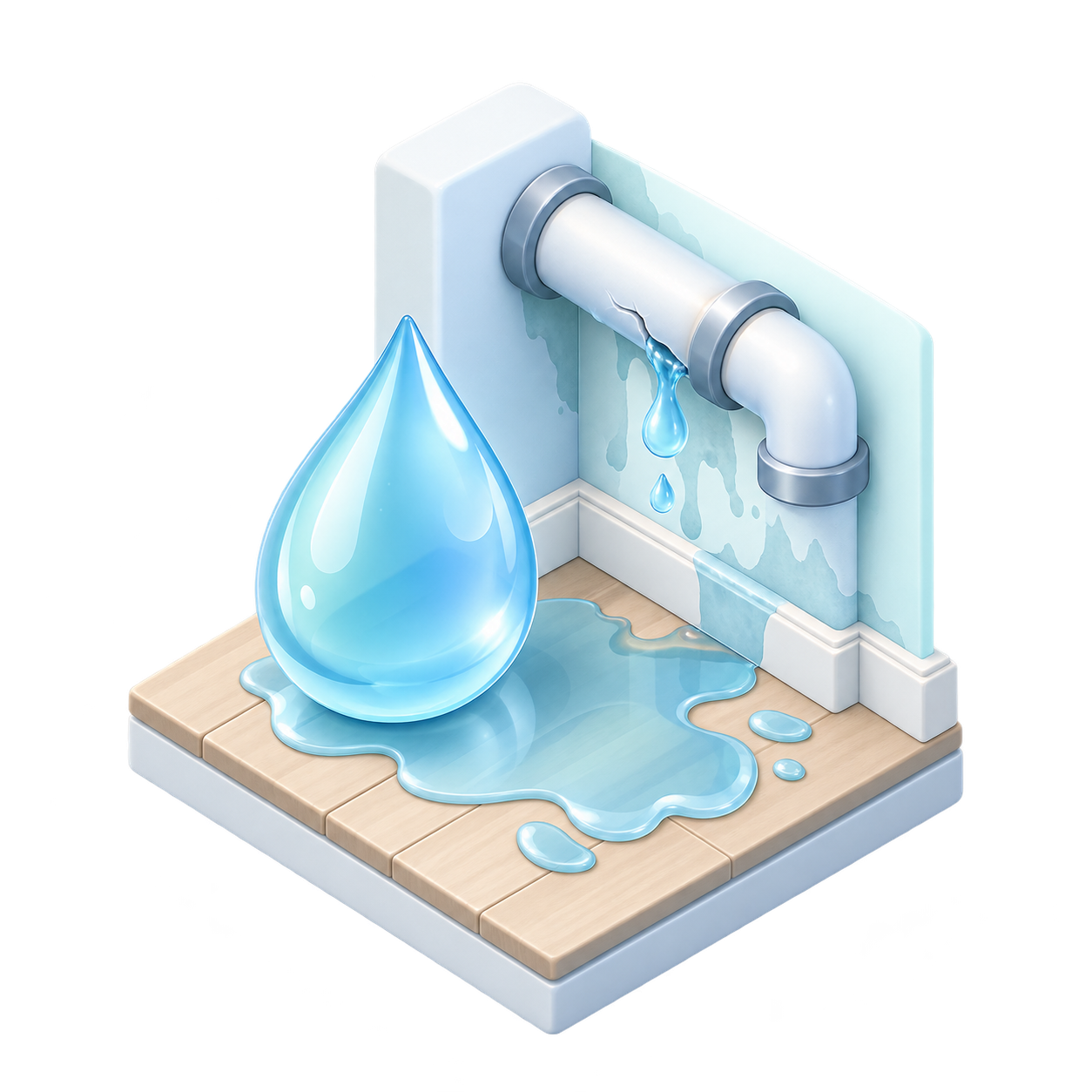 Капля воды, символизирующая залив
